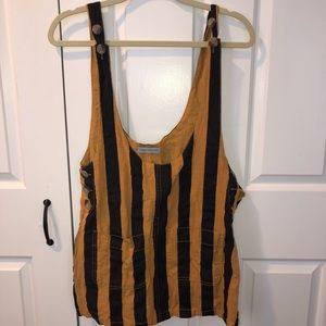 Urban outfitters striped overalls